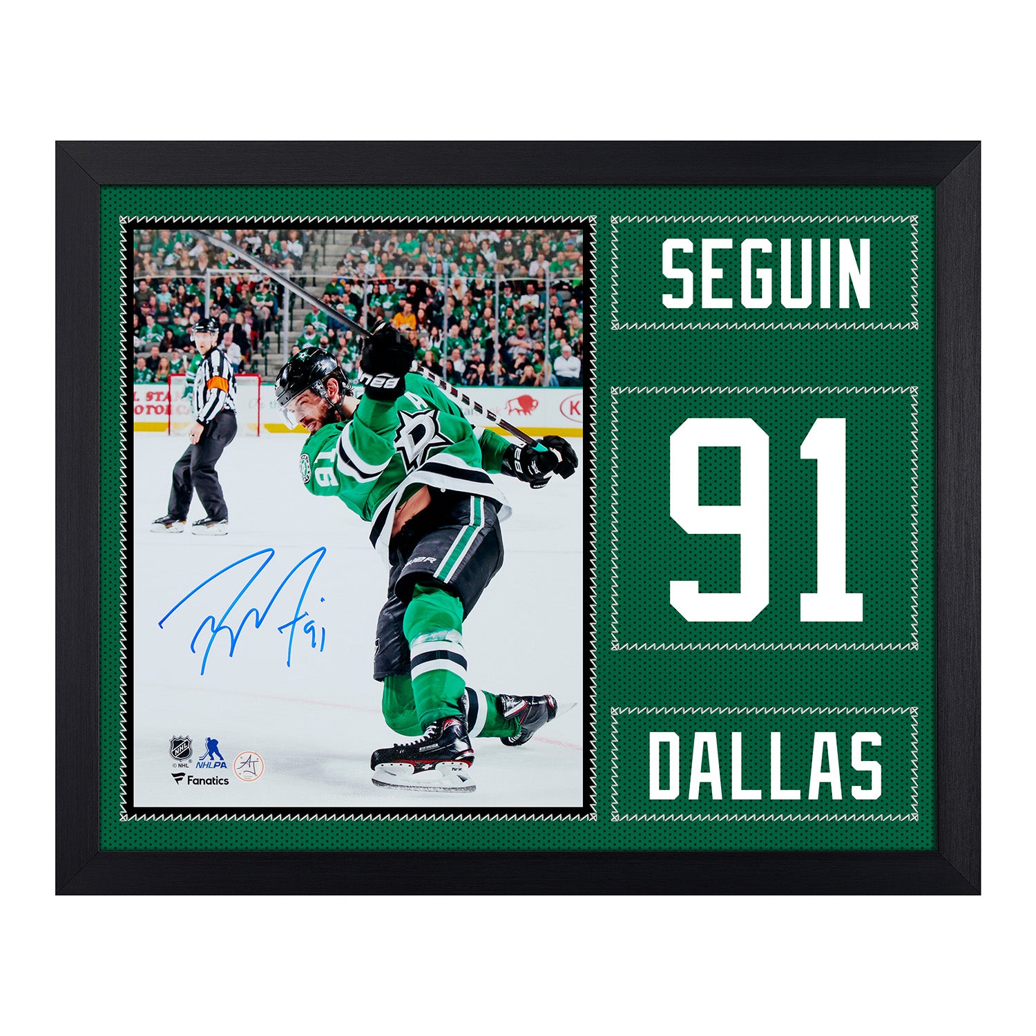 Tyler Seguin Autographed Dallas Stars Uniform Graphic 19x23 Frame