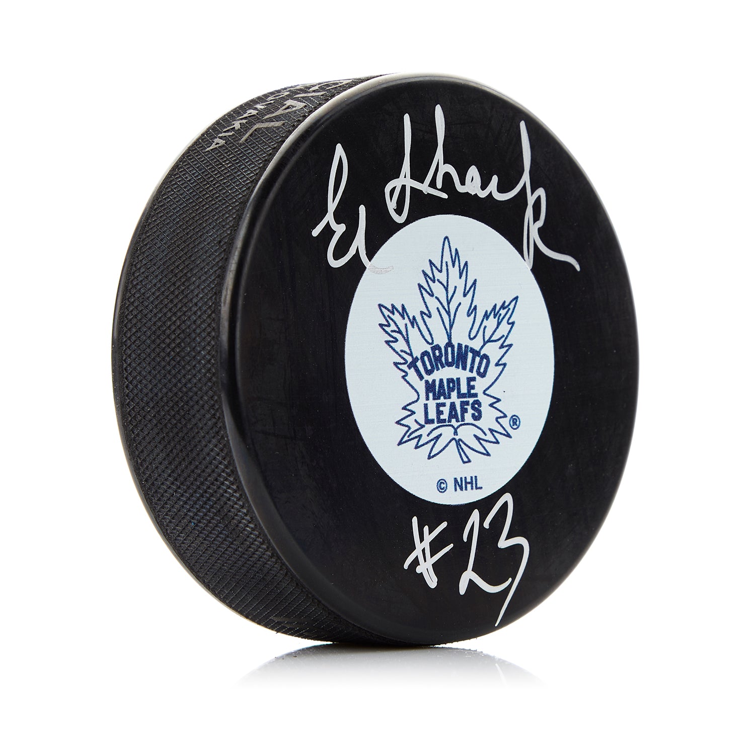 Eddie Shack Autographed Toronto Maple Leafs Hockey Puck