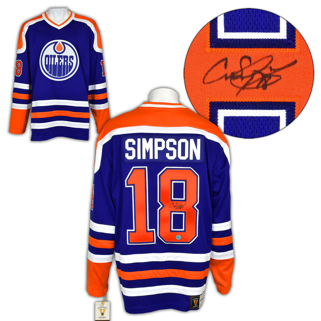 Craig Simpson Edmonton Oilers Signed Retro Fanatics Jersey