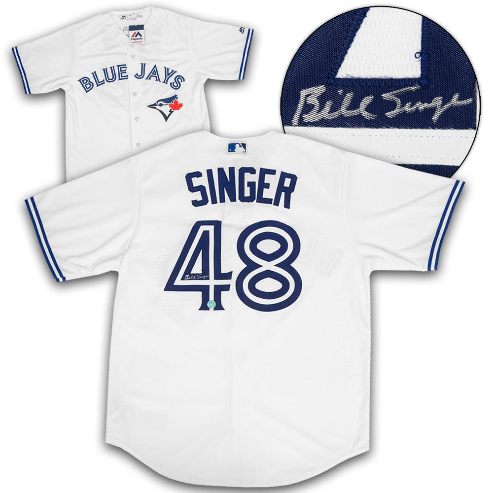 Bill Singer Toronto Blue Jays Signed White Baseball Jersey