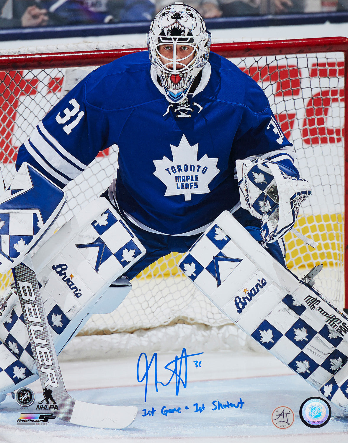 Garret Sparks Signed Toronto Maple Leafs Goalie 11x14 Photo