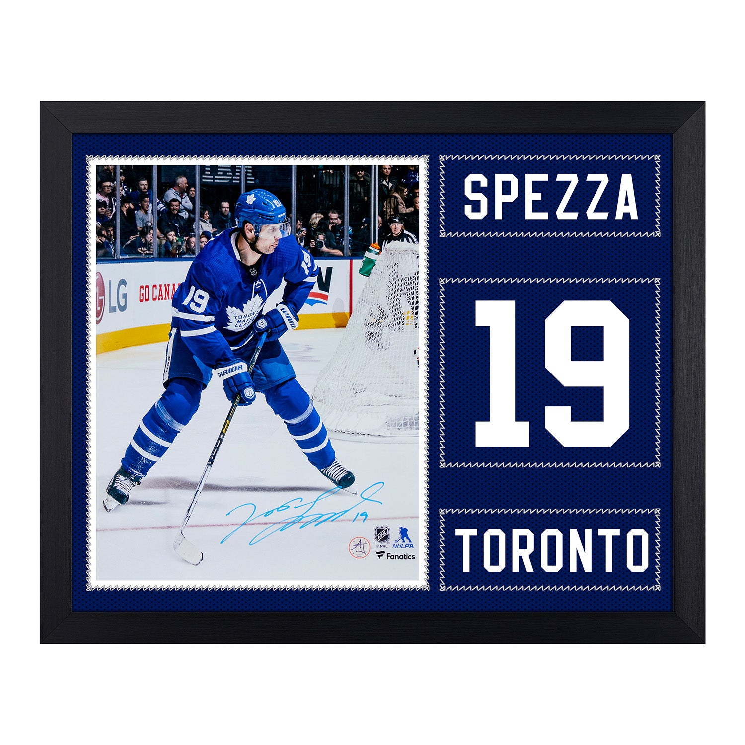 Jason Spezza Autographed Toronto Maple Leafs Uniform Graphic 19x23 Frame