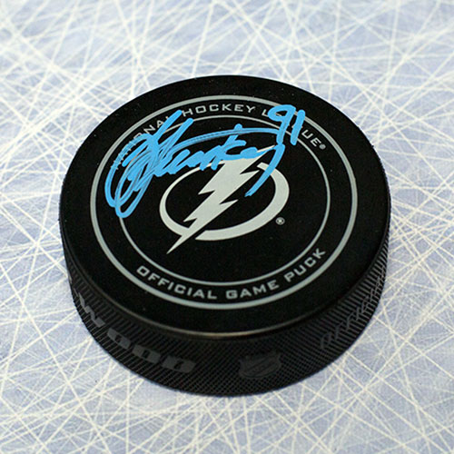 Steven Stamkos Tampa Bay Lighting Autographed Official Game Puck