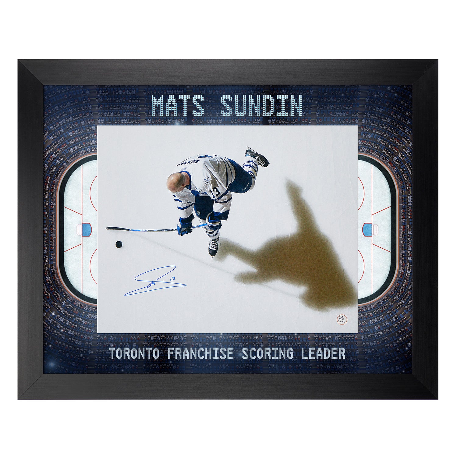 Mats Sundin Autographed Toronto Maple Leafs Aerial View 26x32 Frame