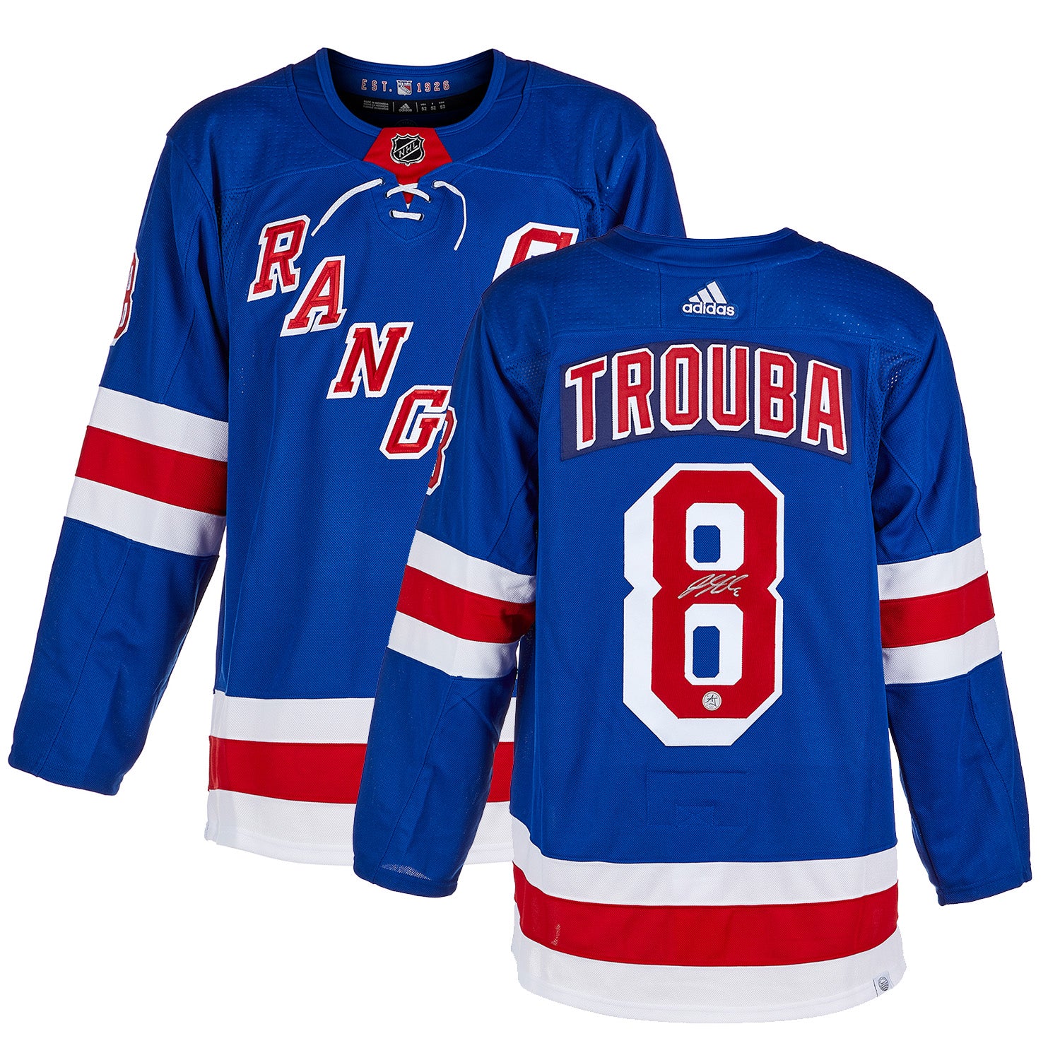 Jacob Trouba New York Rangers Autographed Adidas Jersey