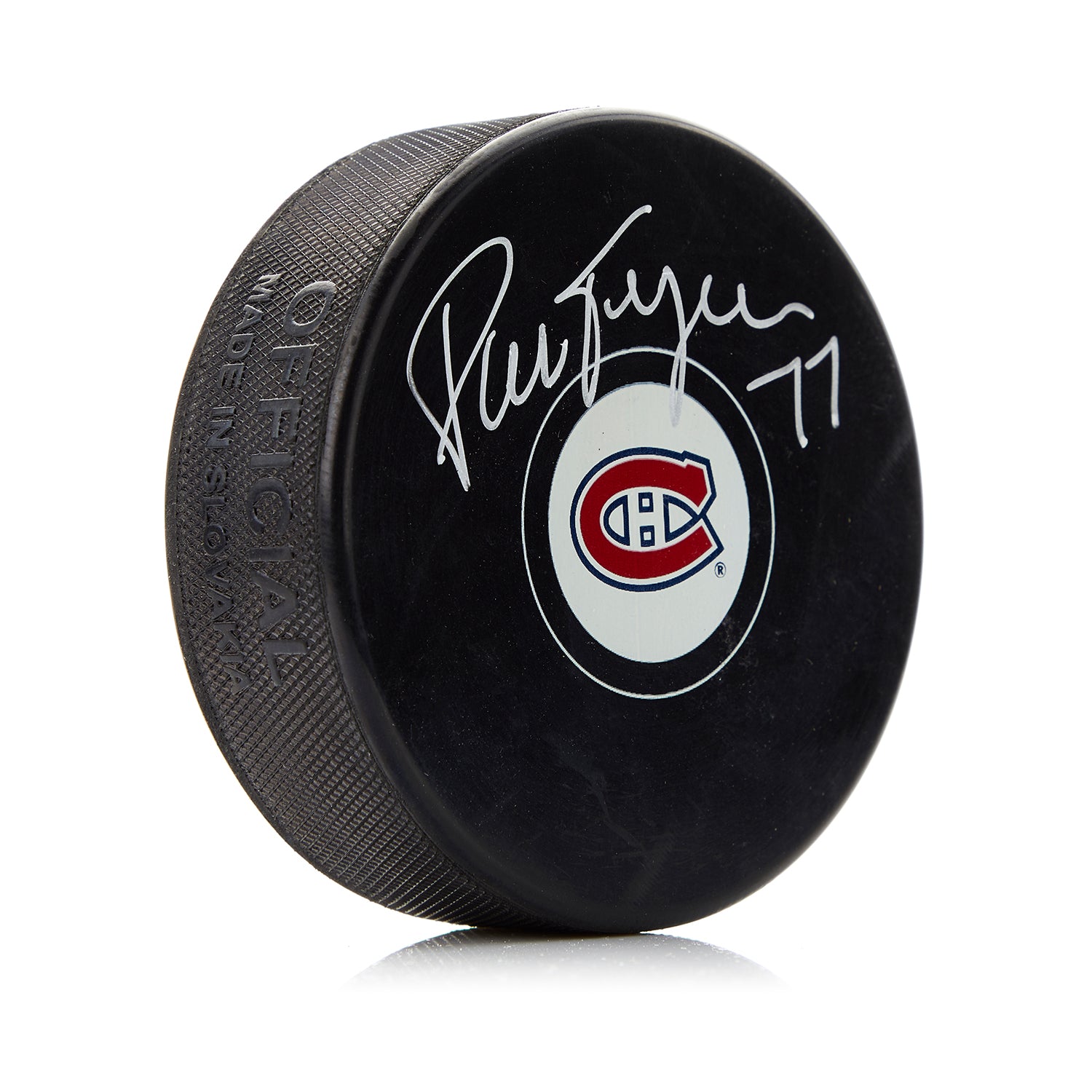 Pierre Turgeon Autographed Montreal Canadiens Hockey Puck