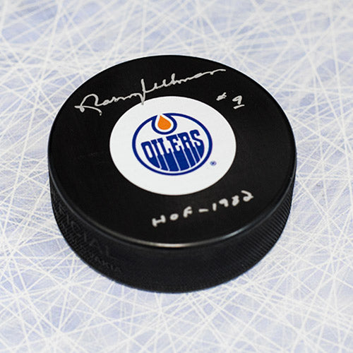 Norm Ullman Edmonton Oilers Signed Hockey Puck with HOF Note