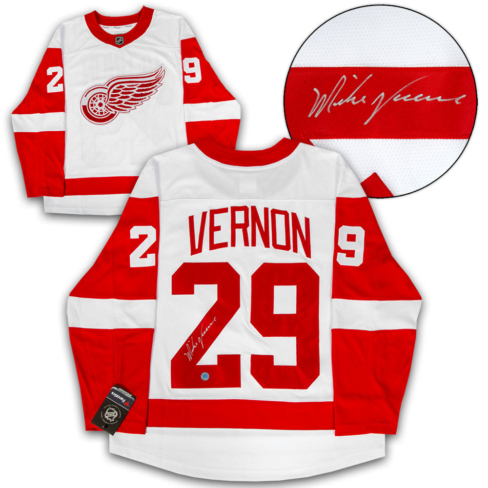Mike Vernon Detroit Red Wings Signed White Fanatics Jersey