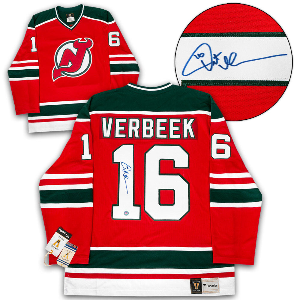 Pat Verbeek New Jersey Devils Signed Retro Fanatics Jersey