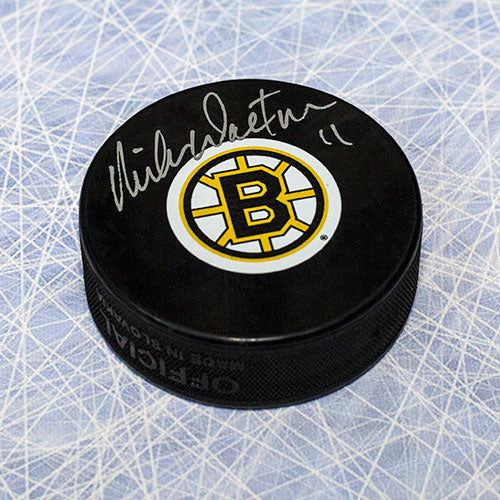 Mike Shaky Walton Boston Bruins Autographed Hockey Puck