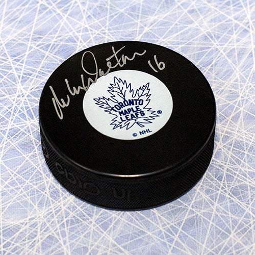 Mike Shaky Walton Toronto Maple Leafs Autographed Hockey Puck