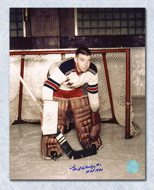 Gump Worsley New York Rangers Autographed Goalie 8x10 Photo