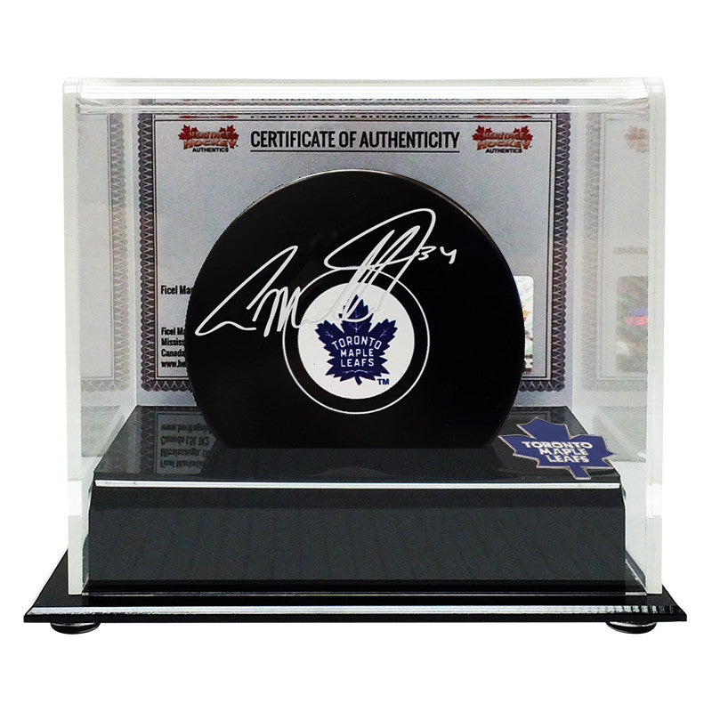 Auston Matthews Autographed Signed Toronto Maple Leafs Puck - Heritage Hockey™
