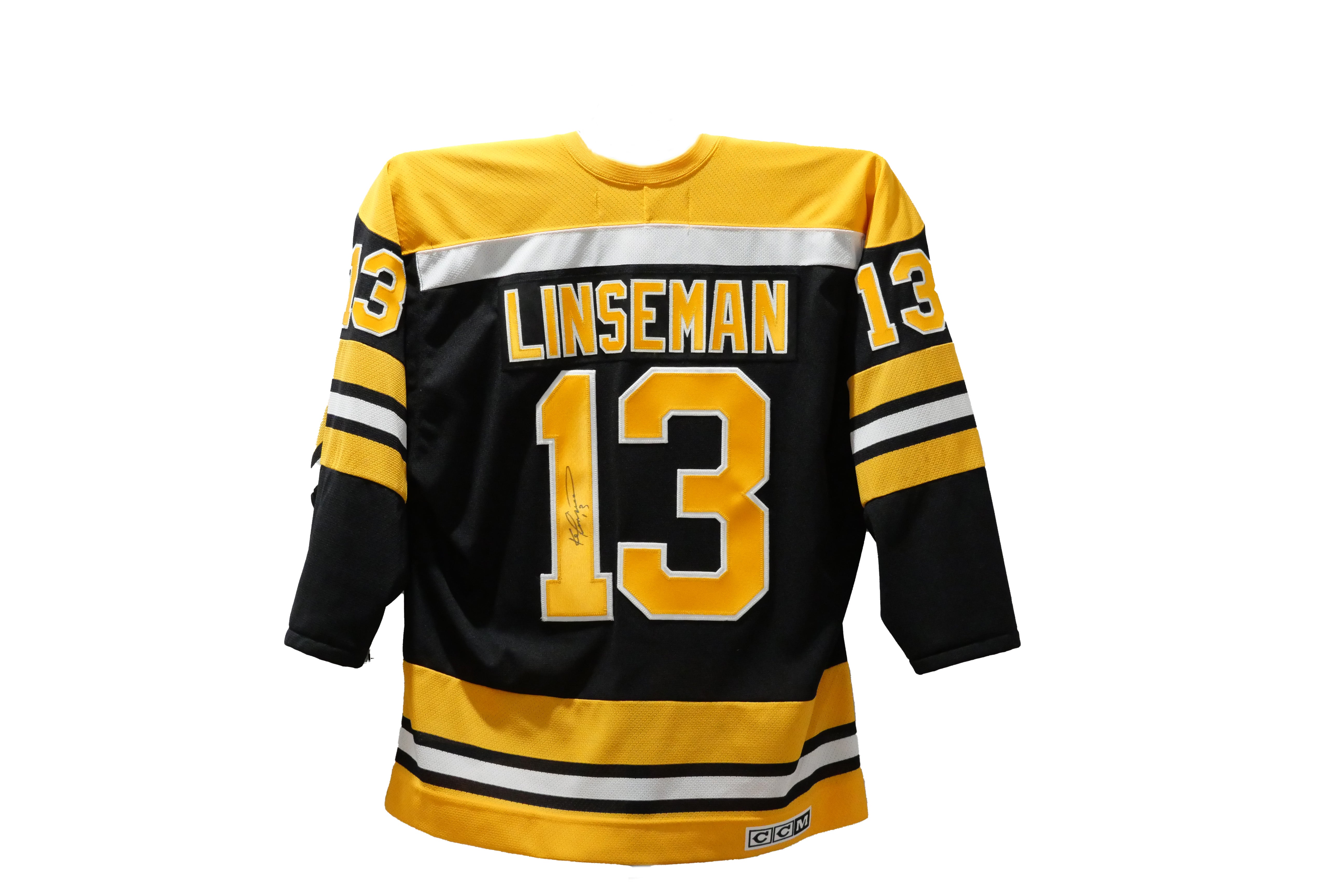 Ken Linseman Authentic Autographed Boston Bruins Home Jersey