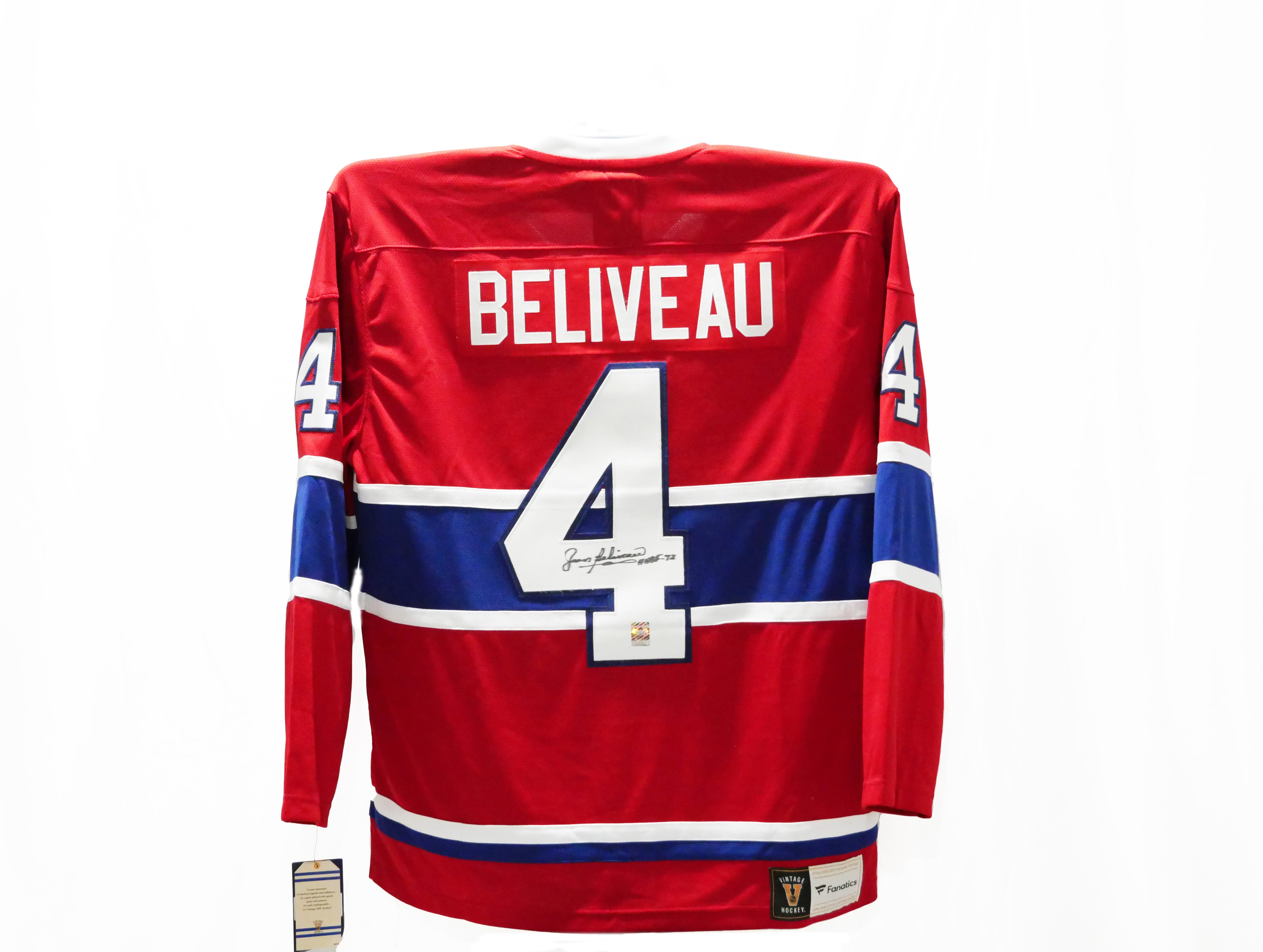 Jean Béliveau Authentic Autographed Montreal Canadiens Home Jersey
