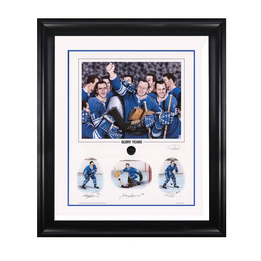 Glory Years – Bobby Baun, Johnny Bower & Ron Ellis Signed Limited Edition Print - Heritage Hockey™