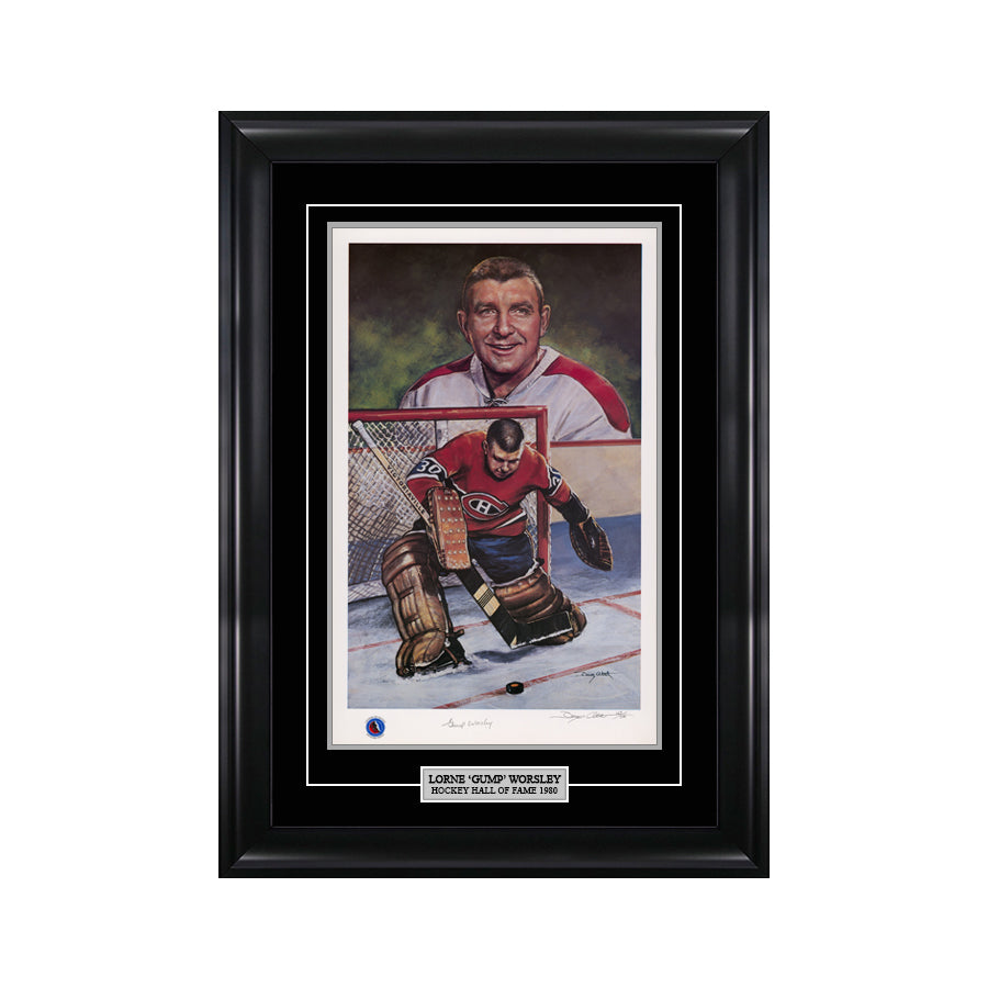 Gump Worsley Signed Montreal Canadiens Limited Edition Print - Heritage Hockey™