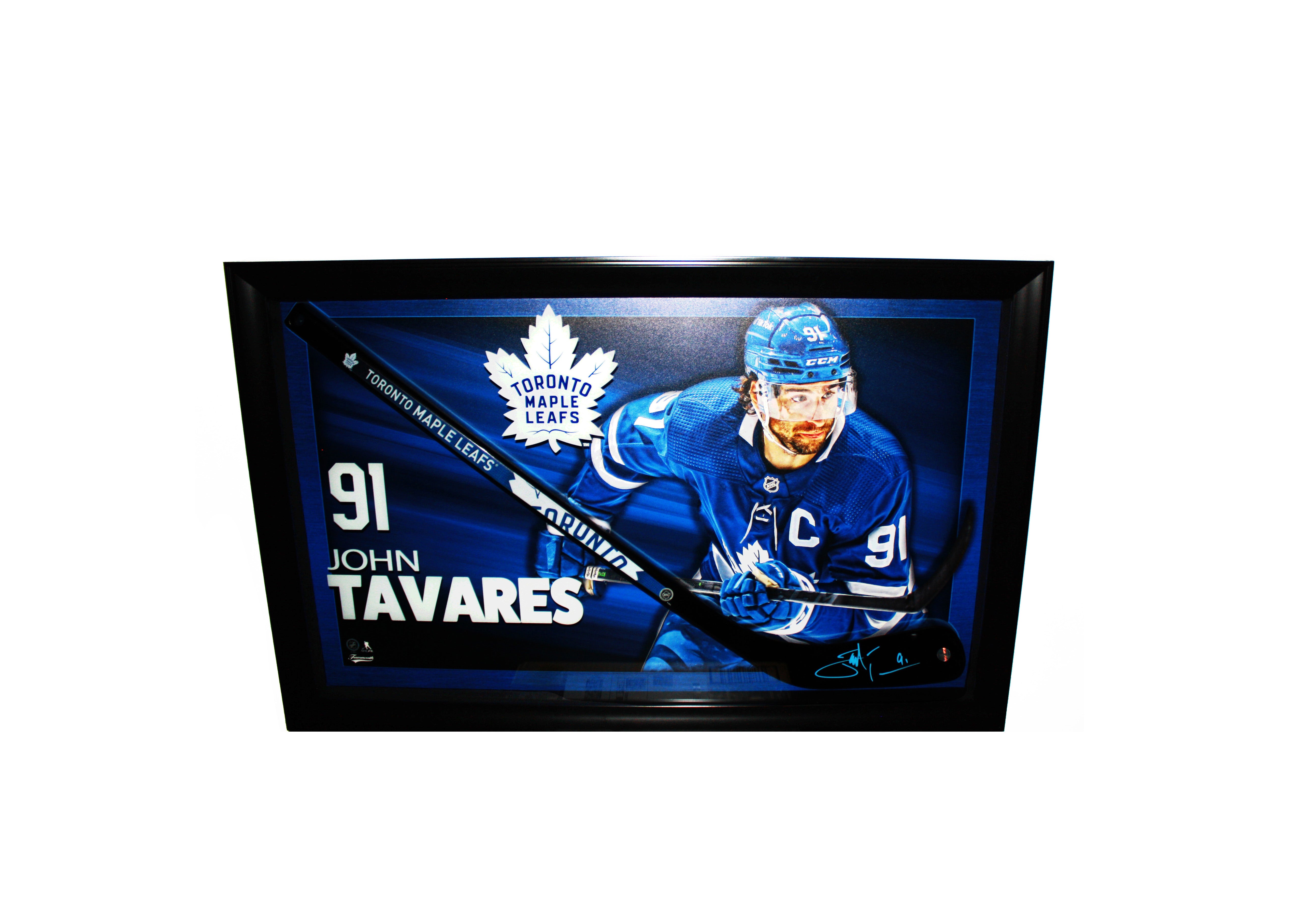 John Tavares Authentic Autographed Jersey & Framed Mini-Stick Package Deal