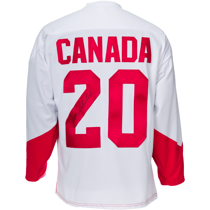 Peter Mahovlich Signed Team Canada '72 Summit Series Jersey - Heritage Hockey™