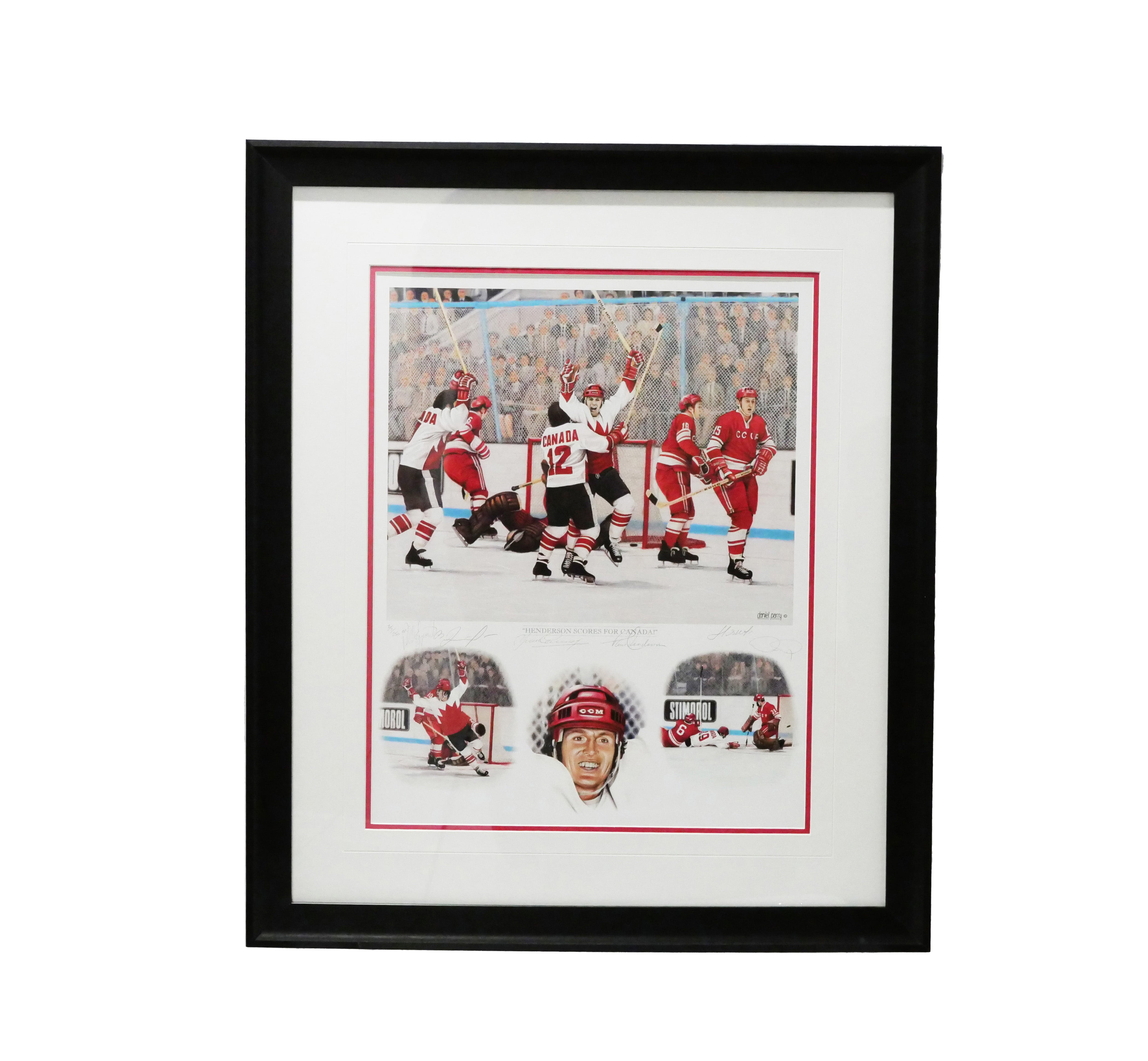 Henderson Scores For Canada, Multi-Signed Framed Display