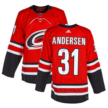 Frederik Andersen Autographed Carolina Hurricanes adidas Jersey