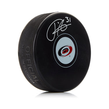 Frederik Andersen Autographed Carolina Hurricanes Hockey Puck