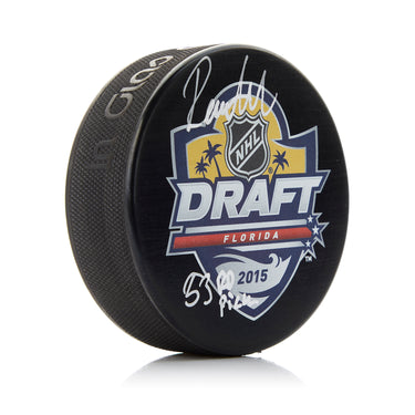 Rasmus Andersson Signed 2015 NHL Entry Draft Puck with 53th Pick Note