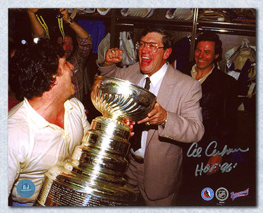 Al Arbour Autographed New York Islanders Stanley Cup 8x10 Photo