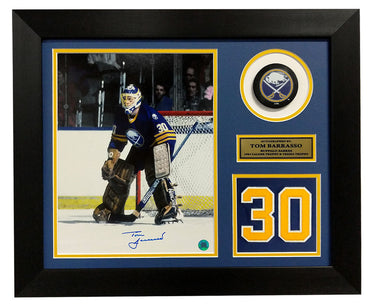 Tom Barrasso Signed Buffalo Sabres Game Day Number 20x24 Frame