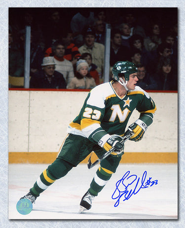 Brian Bellows Signed Minnesota North Stars Vintage 8x10 Photo