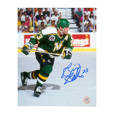 Brian Bellows Signed Minnesota North Stars Playoff Finals 8x10 Photo