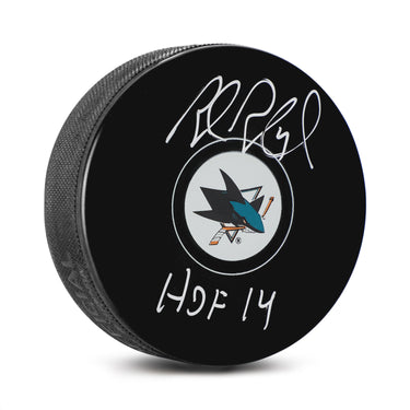 Rob Blake Autographed San Jose Sharks Hockey Puck with HOF Note