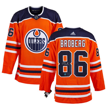 Philip Broberg Autographed Edmonton Oilers adidas Jersey