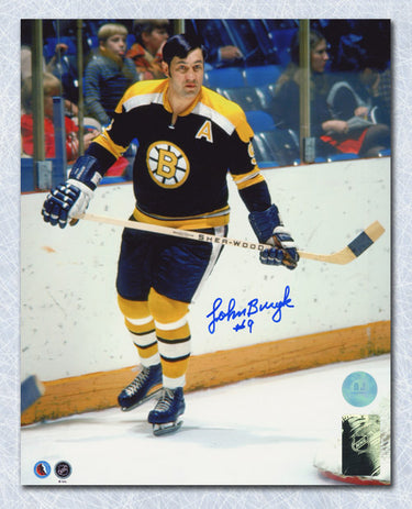 Johnny Bucyk Autographed Boston Bruins Game Action 8x10 Photo