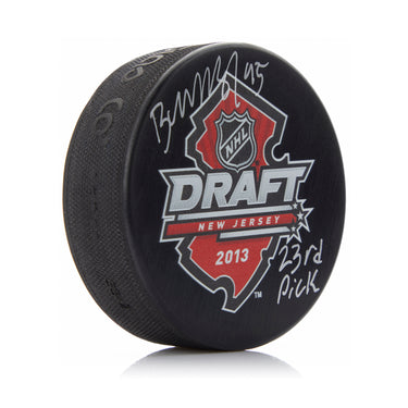 Andre Burakovsky Signed 2013 NHL Entry Draft Puck with 23rd Pick Note