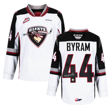 Bowen Byram Signed Vancouver Giants White CCM CHL Jersey
