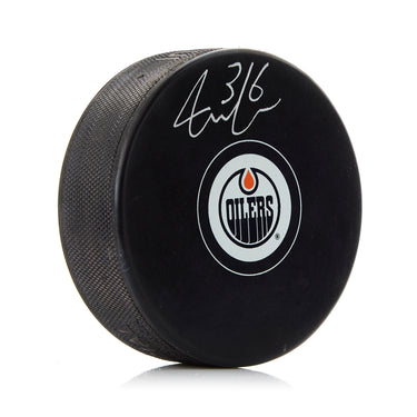 Jack Campbell Autographed Edmonton Oilers Hockey Puck