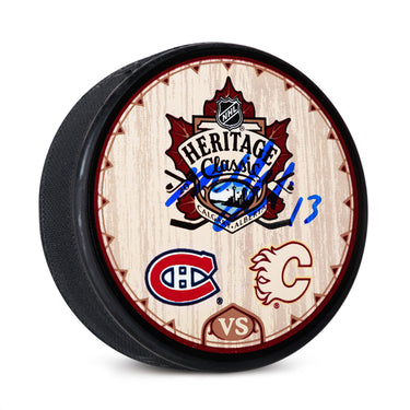 Mike Cammalleri Autographed Montreal Canadiens Heritage Classic Puck