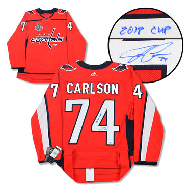 John Carlson Signed Washington Capitals 2018 Stanley Cup adidas Jersey