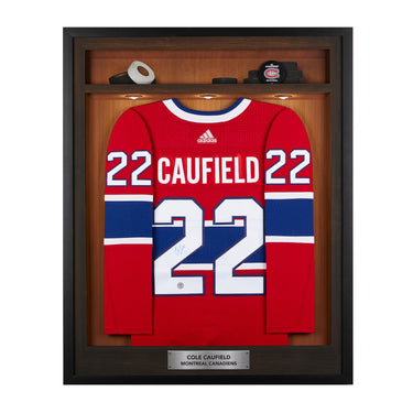 Cole Caufield Signature Montreal Canadiens Locker Room 36x44 Jersey Frame