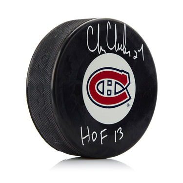 Chris Chelios Autographed Montreal Canadiens Hockey Puck with HOF Note