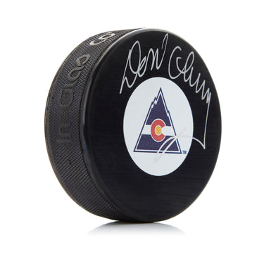 Don Cherry Autographed Colorado Rockies Retro Logo Puck