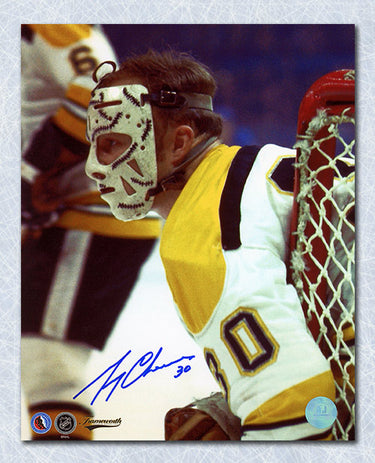 Gerry Cheevers Signed Boston Bruins 8x10 Photo