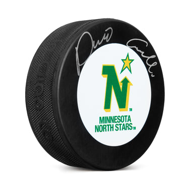 Dino Ciccarelli Signed Minnesota North Stars Vintage Logo Puck