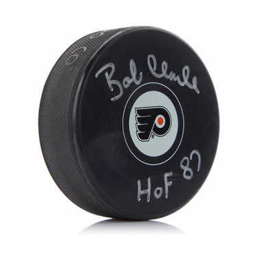 Bobby Clarke Signed Philadelphia Flyers Hockey Puck with HOF Note