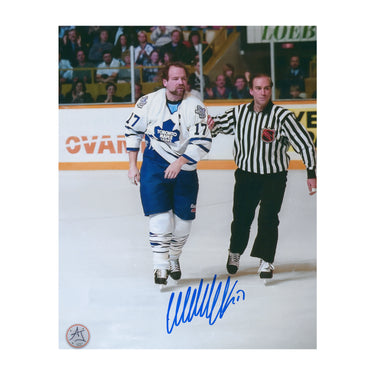 Wendel Clark Autographed Toronto Maple Leafs Power Forward 8x10 Photo