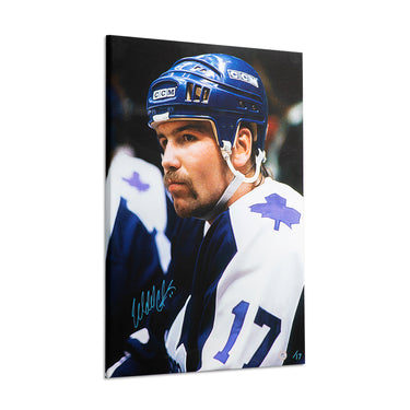 Wendel Clark Signed Toronto Hockey Portrait 18x26 Art Canvas