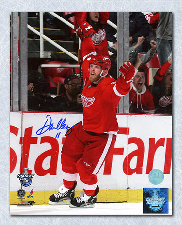 Daniel Cleary Autographed Detroit Red Wings Goal Celebration 8x10 Photo