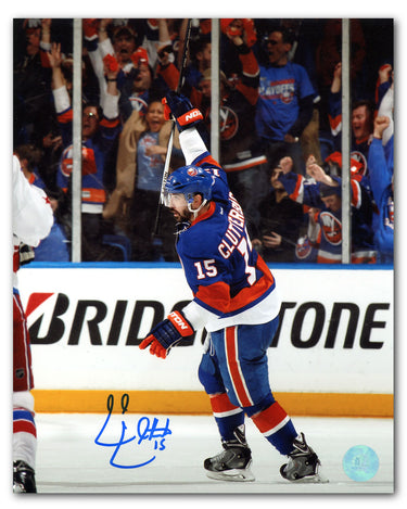 Cal Clutterbuck Autographed New York Islanders 8x10 Photo