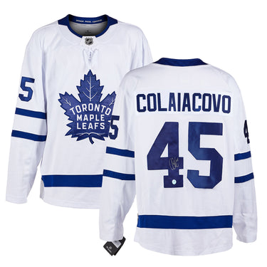 Carlo Colaiacovo Signed Toronto Maple Leafs White Fanatics Breakaway Jersey